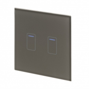 Crystal Touch Dimmer Switch 2G 1W - Grey
